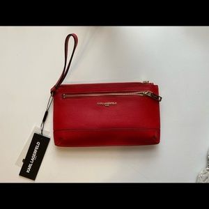 *NWT* Karl Lagerfeld red wristlet